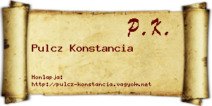Pulcz Konstancia névjegykártya